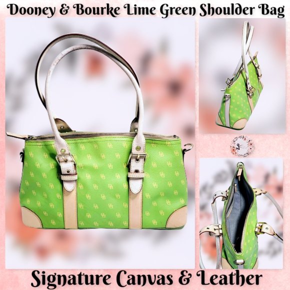 Dooney & Bourke Handbags - 💚Dooney & Bourke Lime Green Leather Shoulder Bag